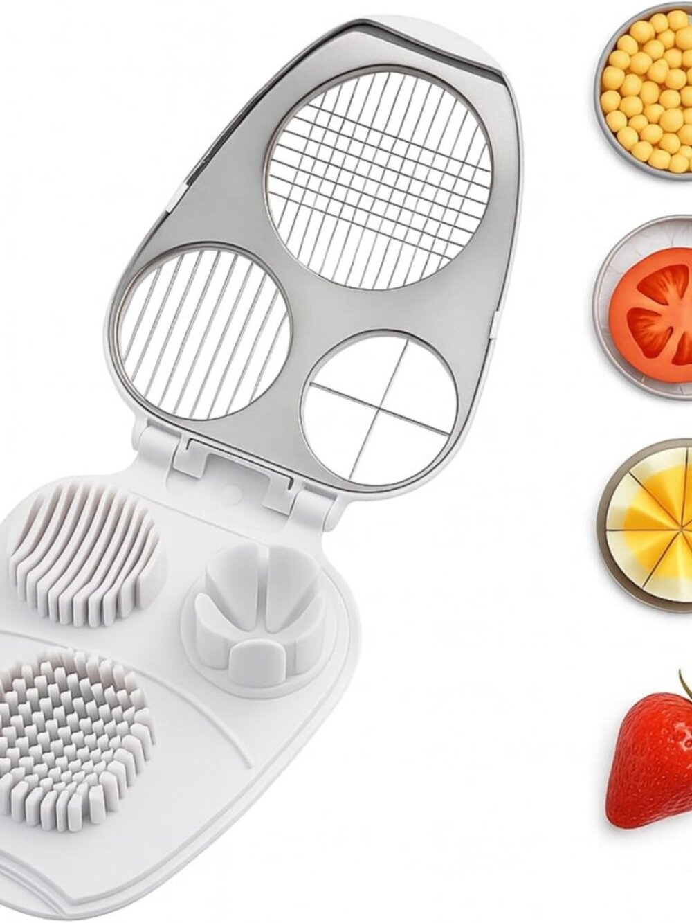 3-in-1 Egg Slicer with Stainless Steel Wires(1 Pack)